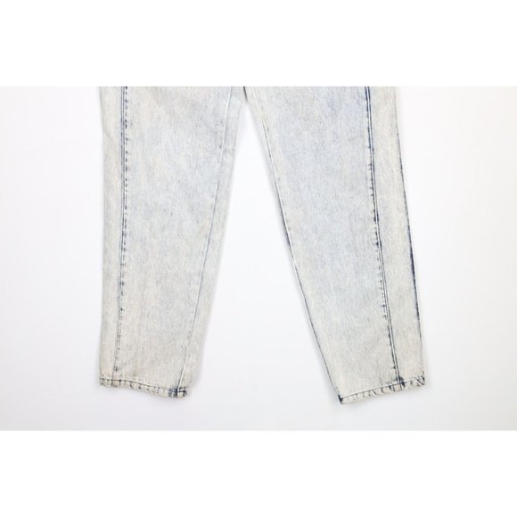 NOS Vintage 80s Streetwear Mens 30x36 Pleated Studded Tapered Leg Denim Jeans - Picture 4 of 14